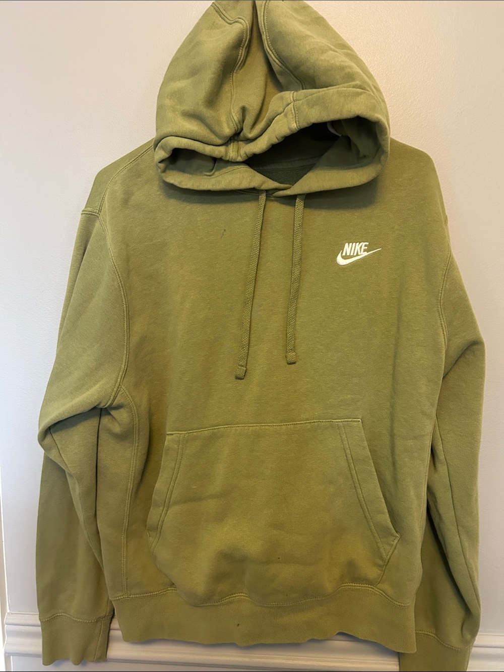 Nike Men's Olive Green Sweatshirt and Joggers Set with White Swoosh - Picture 3 of 5